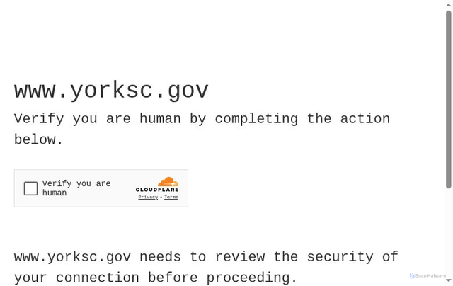 Security scan screenshot of https://www.yorksc.gov/