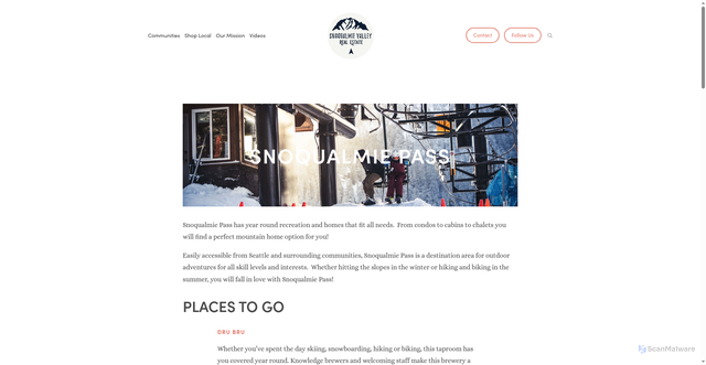 Security scan screenshot of https://www.snoqualmie-valley.com/snoqualmie-pass