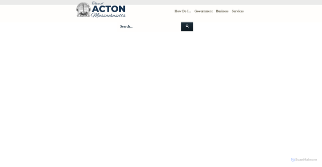 Security scan screenshot of https://acton-ma.gov/