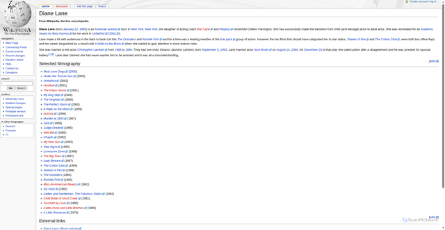 Security scan screenshot of https://www.epicroadtrips.us/2003/summer/nola/nola_offsite/FQ_en.wikipedia.org/en.wikipedia.org/wiki/Diane_Lane.html