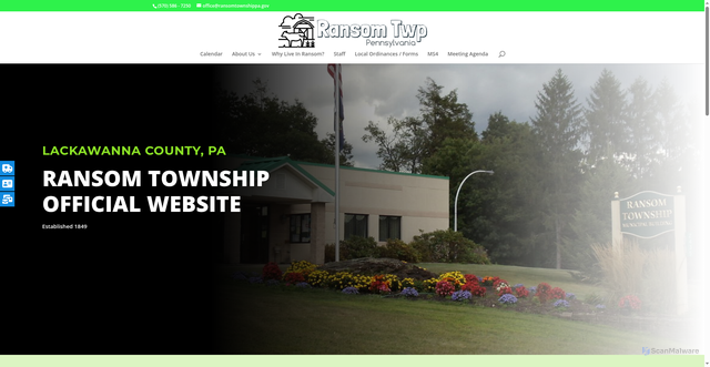 Security scan screenshot of https://ransomtownshippa.gov/