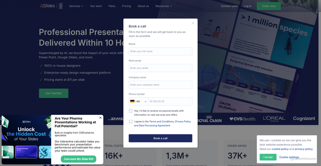 Security scan screenshot of https://24slides.com