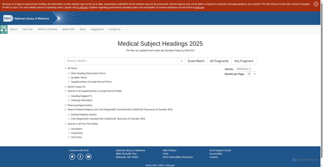 Security scan screenshot of https://meshb.nlm.nih.gov/