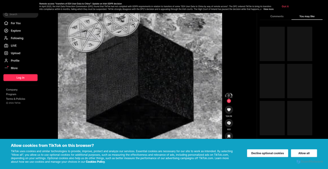 Security scan screenshot of https://vt.tiktok.com/ZS9c687pa/
