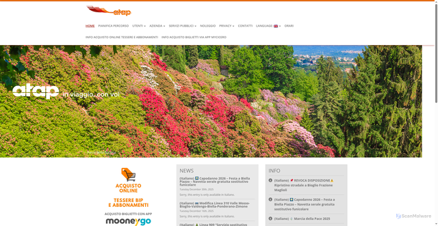 Security scan screenshot of https://www.atapspa.it/