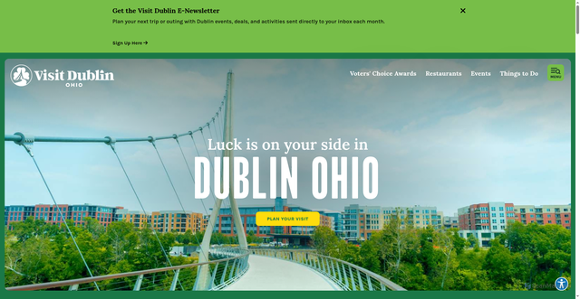 Security scan screenshot of https://www.visitdublinohio.com/