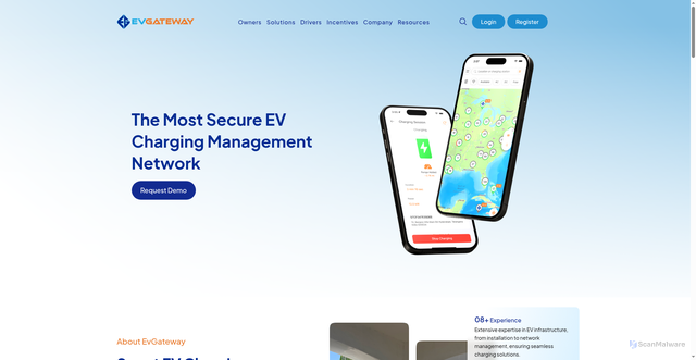 Security scan screenshot of https://evgateway.com
