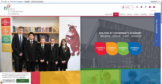 Security scan screenshot of https://www.boltonstcatherinesacademy.org.uk/