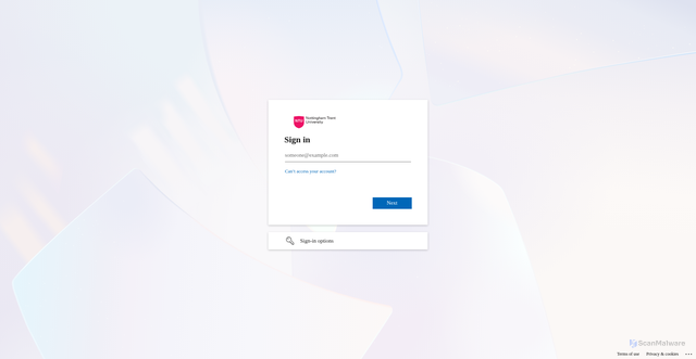 Security scan screenshot of https://myntuac-my.sharepoint.com