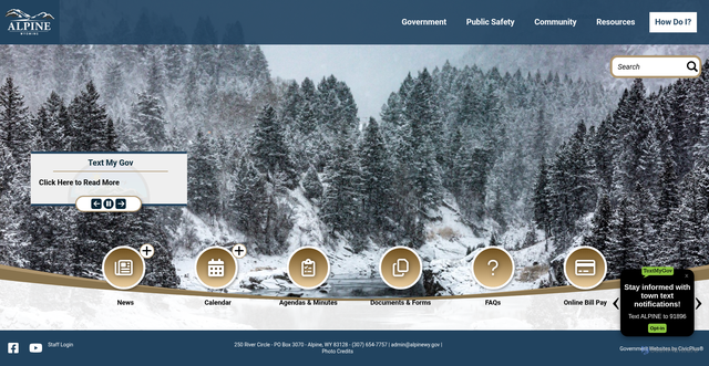 Security scan screenshot of https://www.alpinewy.gov/