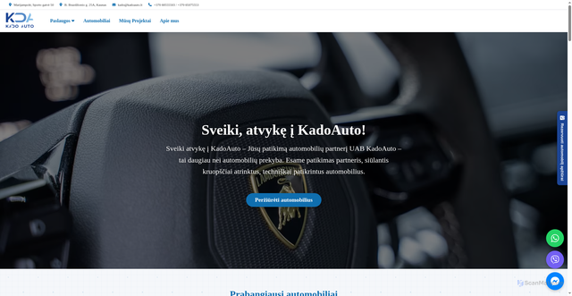 Security scan screenshot of http://www.kadoauto.lt