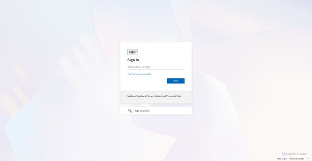 Security scan screenshot of https://madisondearborn-my.sharepoint.com