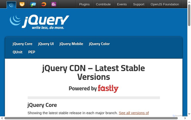 Security scan screenshot of https://code.jquery.com/