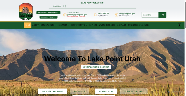 Security scan screenshot of https://lakepoint.gov/