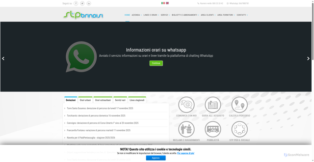 Security scan screenshot of https://www.stpbrindisi.it/