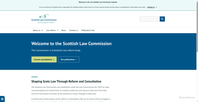 Security scan screenshot of http://www.scotlawcom.gov.uk/