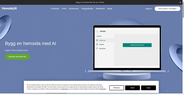Security scan screenshot of https://hemsida24.se