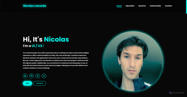 Security scan screenshot of https://nicolaslacerda.com/