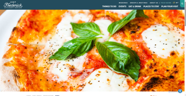Security scan screenshot of https://www.visitfrederick.org/eat-drink/restaurants/pizza/