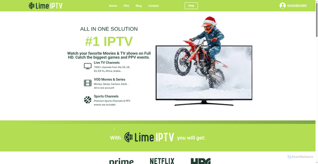 Security scan screenshot of https://limeiptv.to
