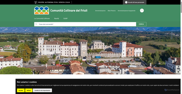Security scan screenshot of https://www.friulicollinare.it