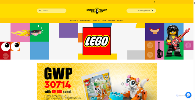 Security scan screenshot of https://www.brickssmart.com/