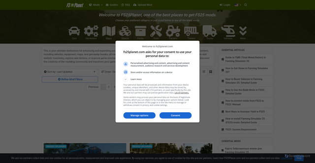 Security scan screenshot of https://fs25planet.com