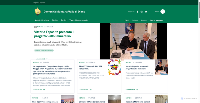 Security scan screenshot of https://www.montvaldiano.it