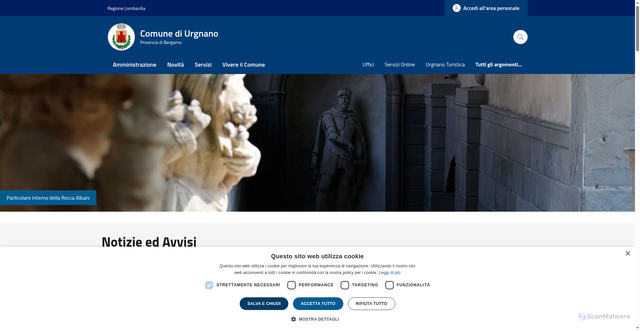 Security scan screenshot of https://www.urgnano.eu