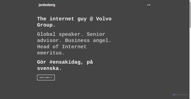 Security scan screenshot of https://jardenberg.se