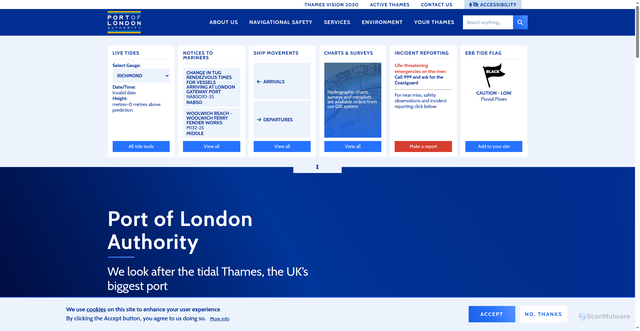 Security scan screenshot of https://pla.co.uk/