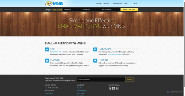 Security scan screenshot of https://mynewsletterbuilder.com