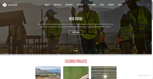 Security scan screenshot of https://sundt.com