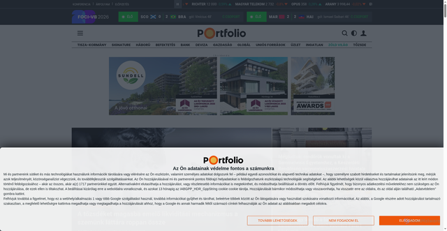 Security scan screenshot of https://portfolio.hu