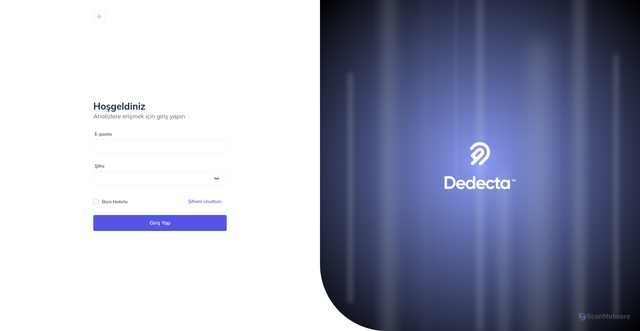 Security scan screenshot of https://dedecta-panel.pages.dev/