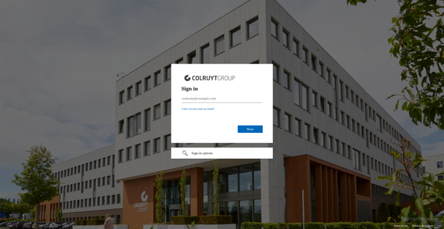 Security scan screenshot of https://test-search.colruytgroup.com