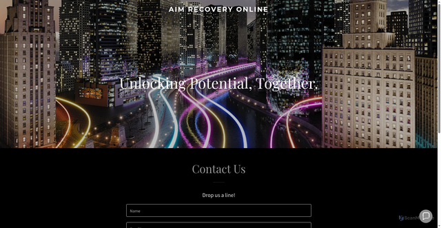 Security scan screenshot of http://aimrecoveryonline.com/