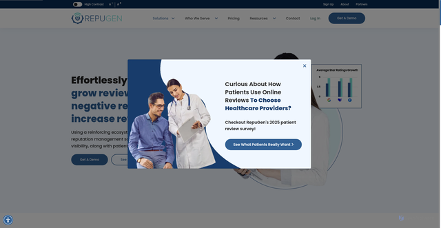 Security scan screenshot of https://repugen.com