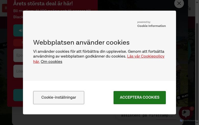 Security scan screenshot of https://firstcamp.se/