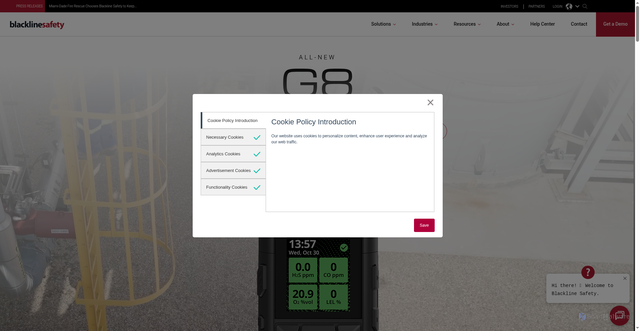 Security scan screenshot of https://blacklinesafety.com