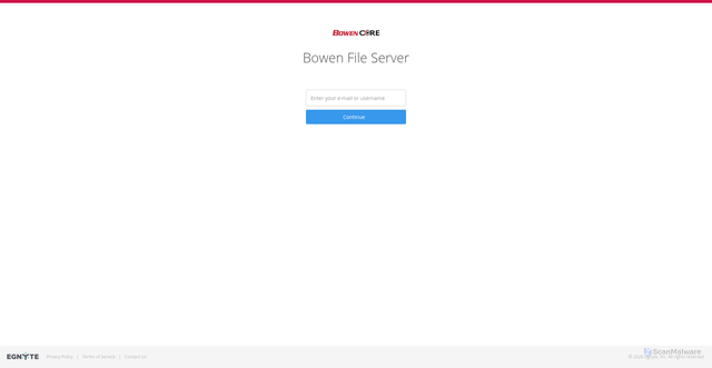 Security scan screenshot of https://bowen.egnyte.com