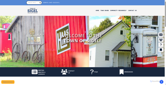 Security scan screenshot of https://townofsigelwoodwi.gov/