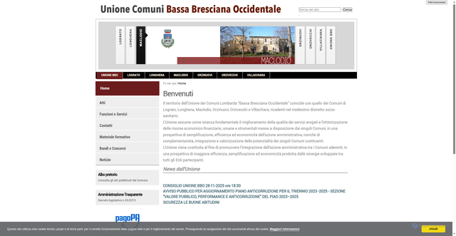 Security scan screenshot of https://www.unionecomunibbo.it