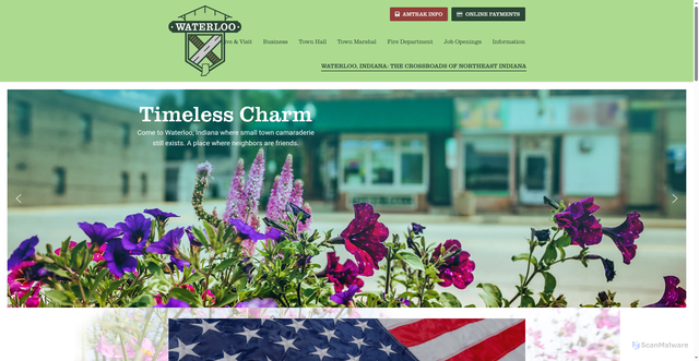 Security scan screenshot of https://waterlooin.gov/