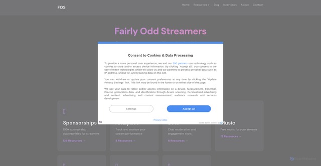 Security scan screenshot of https://fairlyoddstreamers.pages.dev/