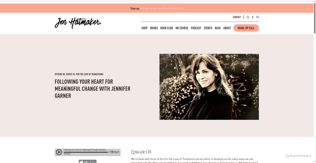 Security scan screenshot of https://jenhatmaker.com/podcasts/series-35/following-your-heart-for-meaningful-change-with-jennifer-garner/