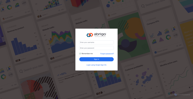 Security scan screenshot of https://abrigo.thoughtspot.cloud