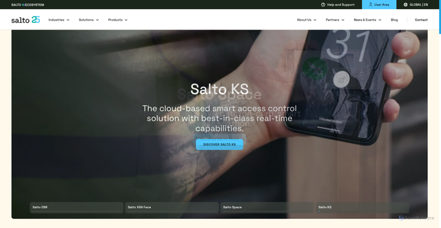 Security scan screenshot of https://saltosystems.com