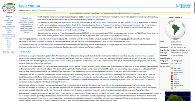 Security scan screenshot of https://camaraethiopia.org.et/rachel/wikip/wp/s/South_America.htm