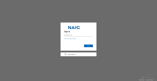 Security scan screenshot of https://naiconline.sharepoint.com